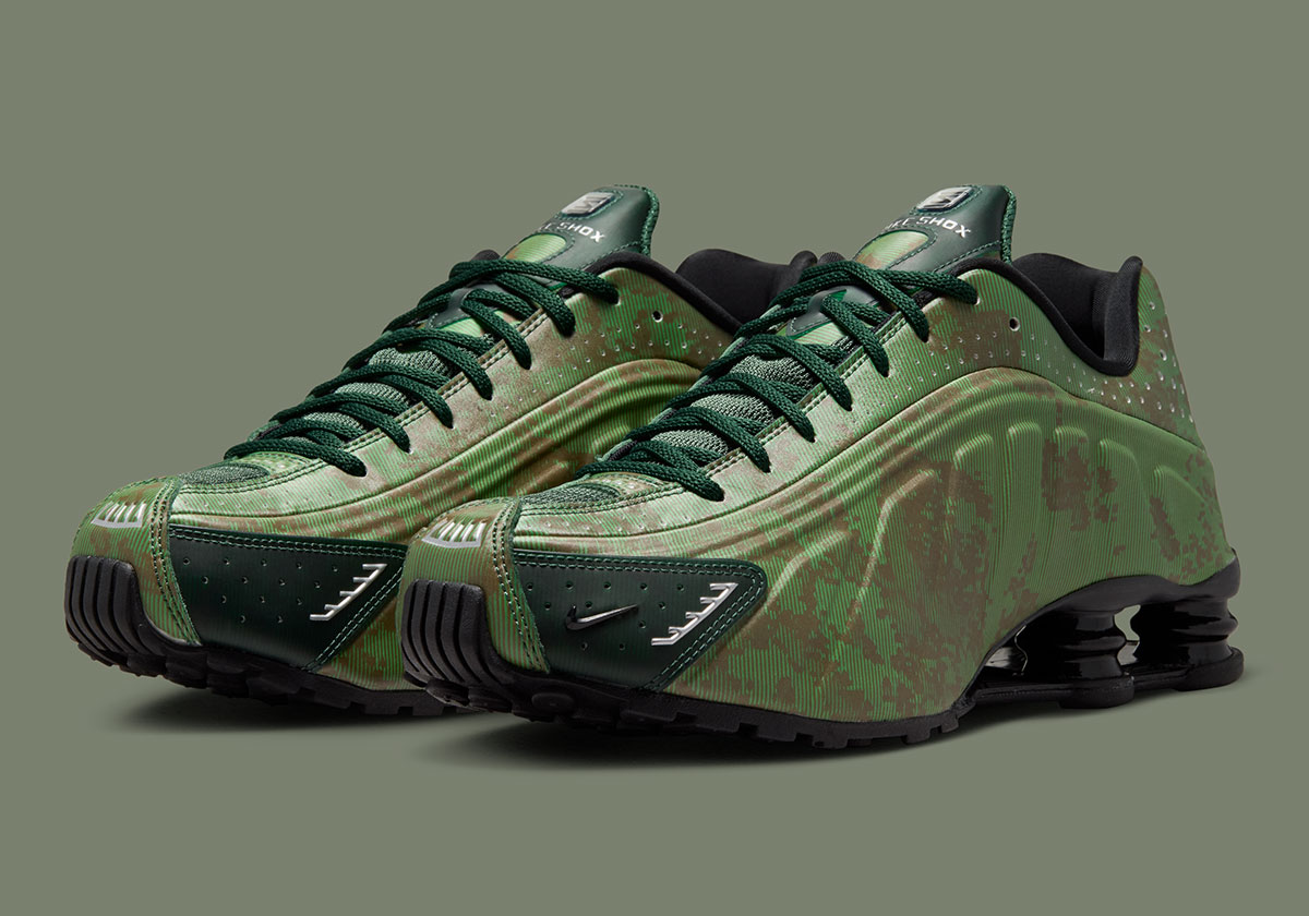 Green Camo Appears On This Swooshless Nike Shox R4
