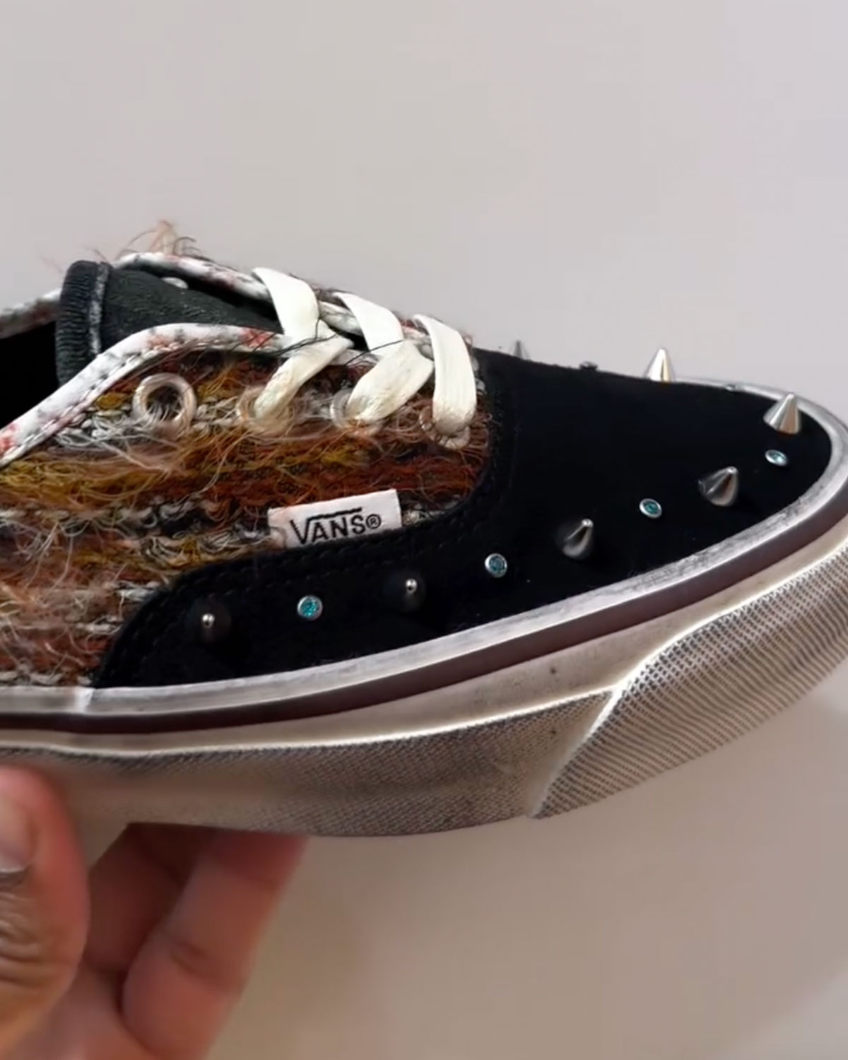 Greg Betty Teases A Vans Authentic With Distressed Yarn And Spikes