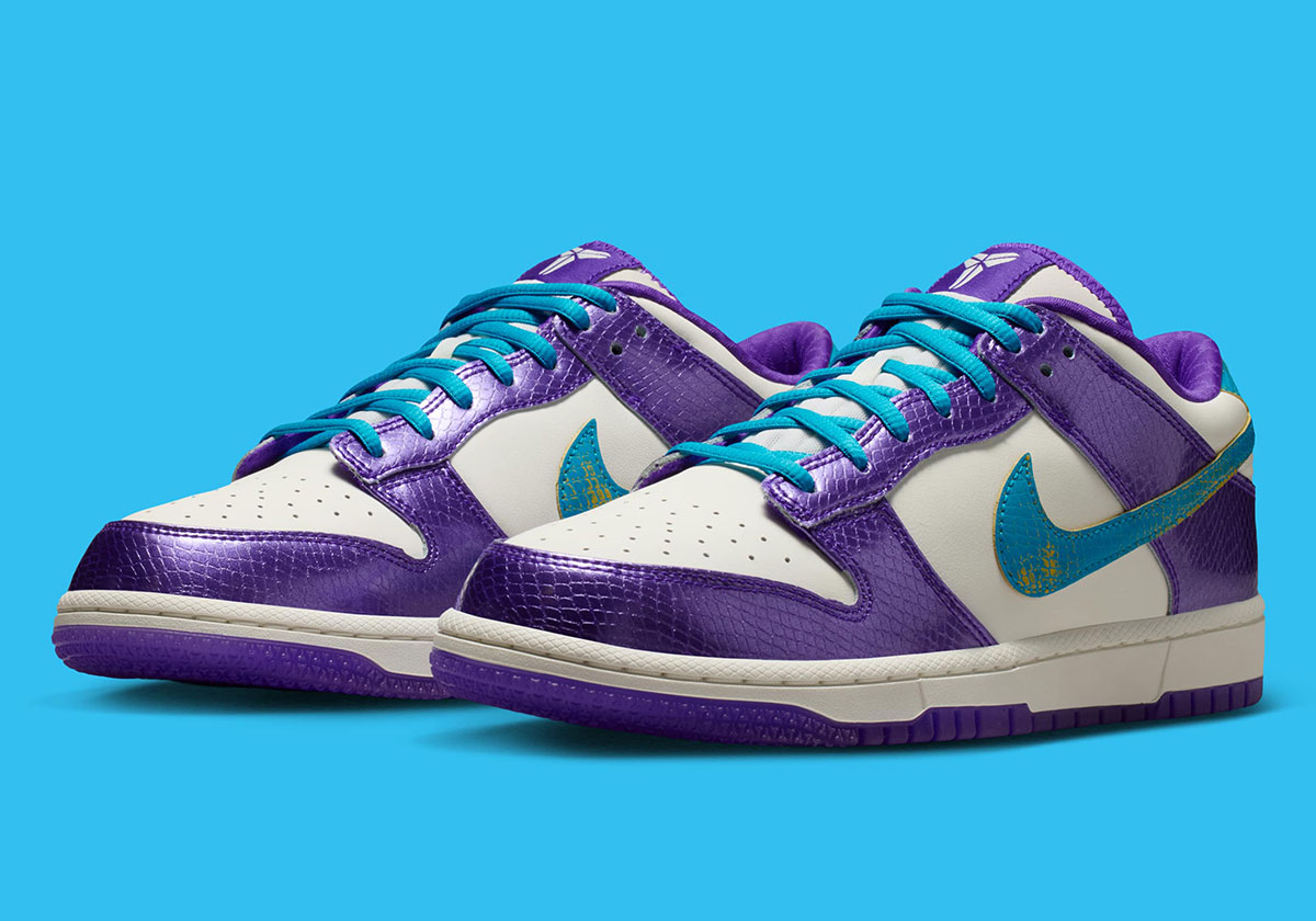 Kobe’s Draft Day “Charlotte To LA” Trade Inspires His Wear-Away Nike Dunk Low Protro
