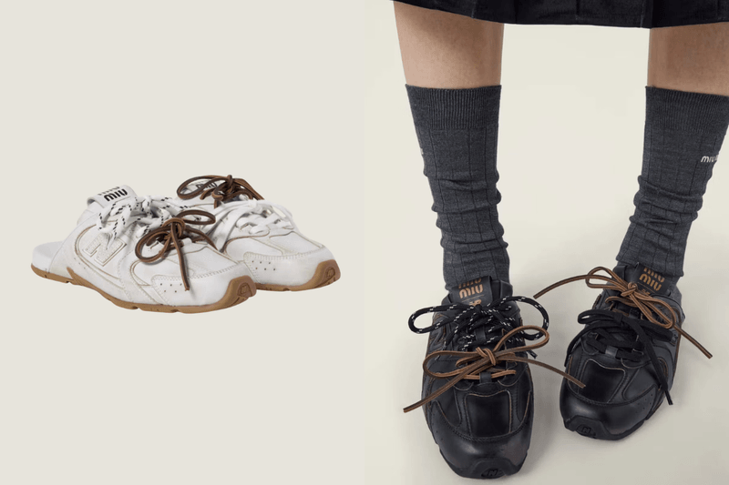 Miu Miu 把 New Balance 530 變穆勒鞋：黑白配色＋復古鞋身，懶人鞋也能很時髦！