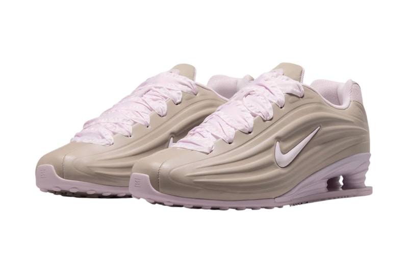 The Nike Shox Z Slims Down the Cylindrical Platform and Adds Ribbon Laces in “Enigma Stone”